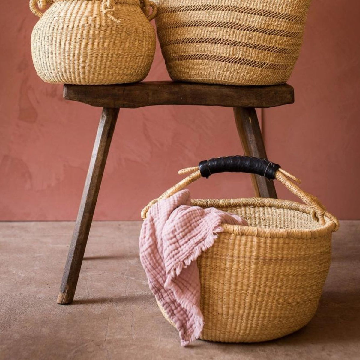 Detsi Handcrafted Bolga Basket