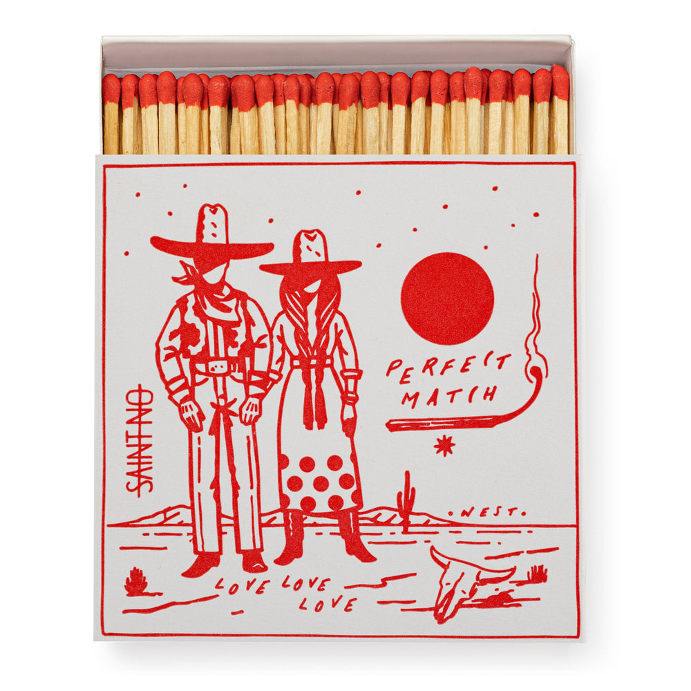 Cowboy Perfect Match | Square Matchboxes - Stripes Fashion