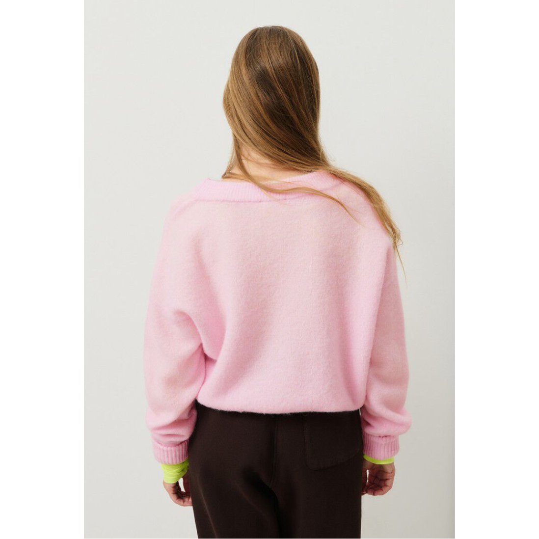 American Vintage Vitow Sweater Sugared Almond Pink available to buy from Stripes Fashion, an independent online boutique