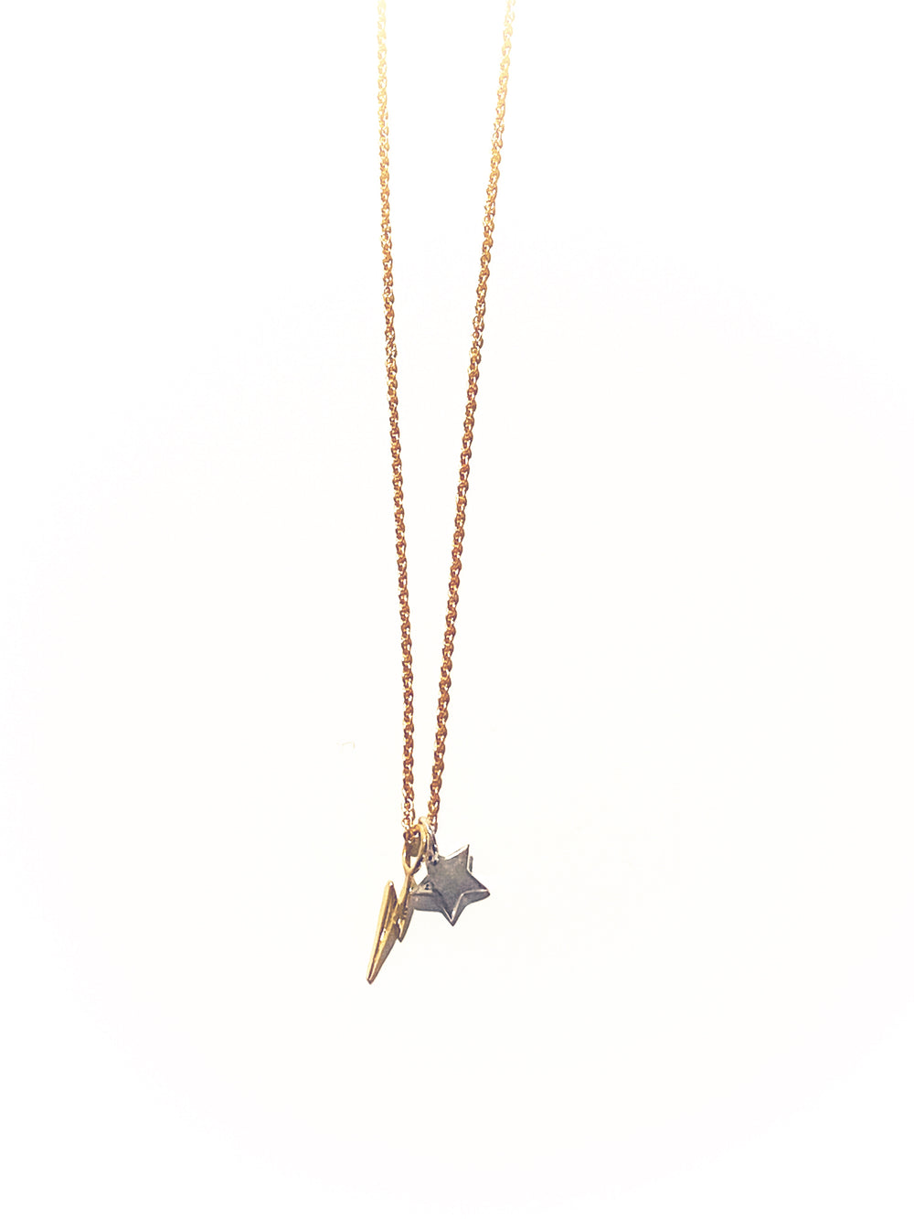 Beloved Necklace Tiny Gold Flash Silver Star