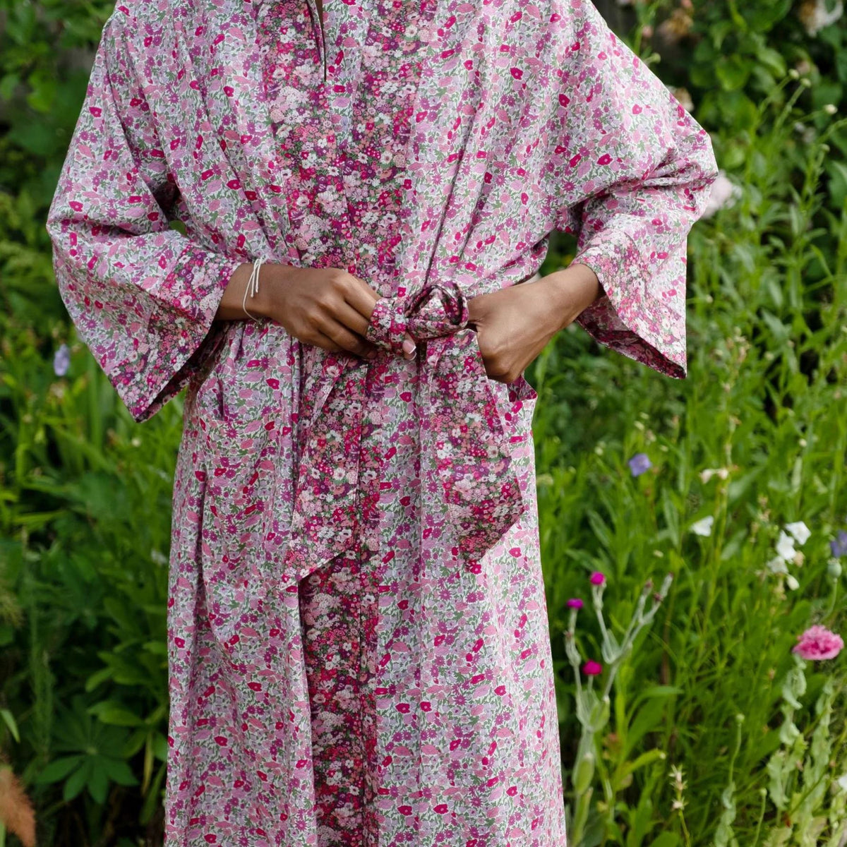 Liberty Print Kimono Poppy Forest Rose Print