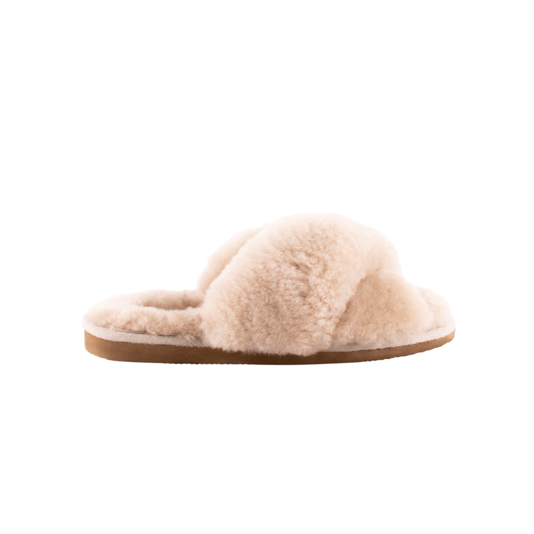 Shepherd of Sweden sheepskin slippers Lovisa in colour honey . Brand new and available to buy in our UK store. Seen here as a single slipper