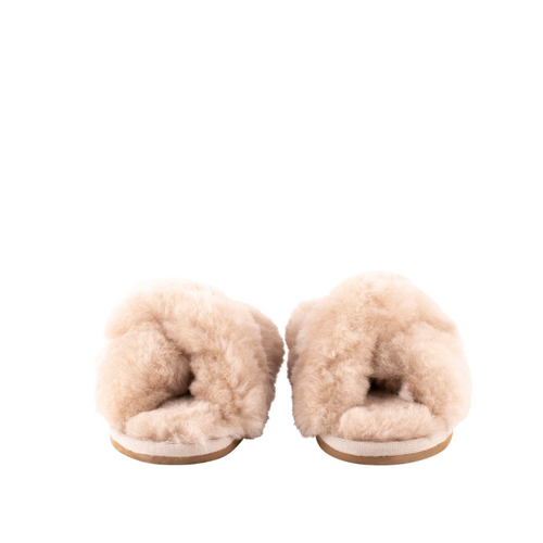 Sheepskin crossover online slippers