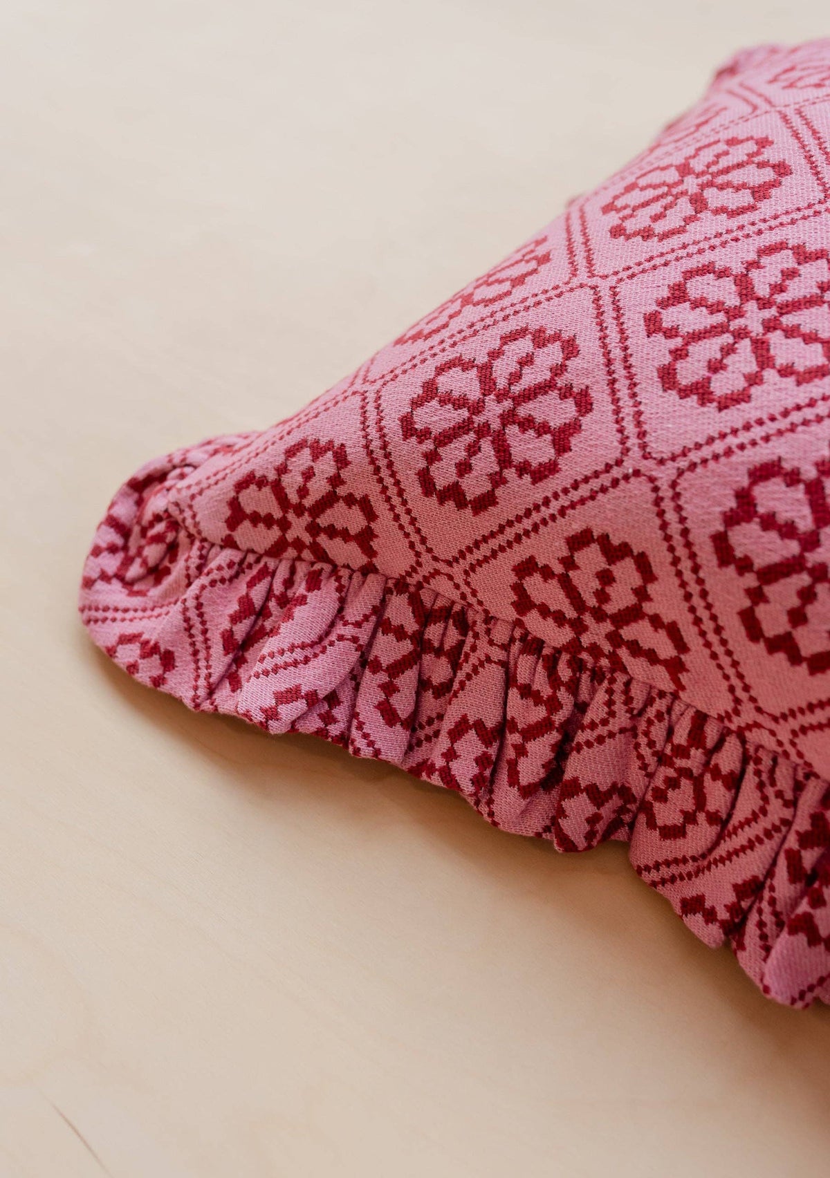 Cotton Cushion Cover in Pink Floral