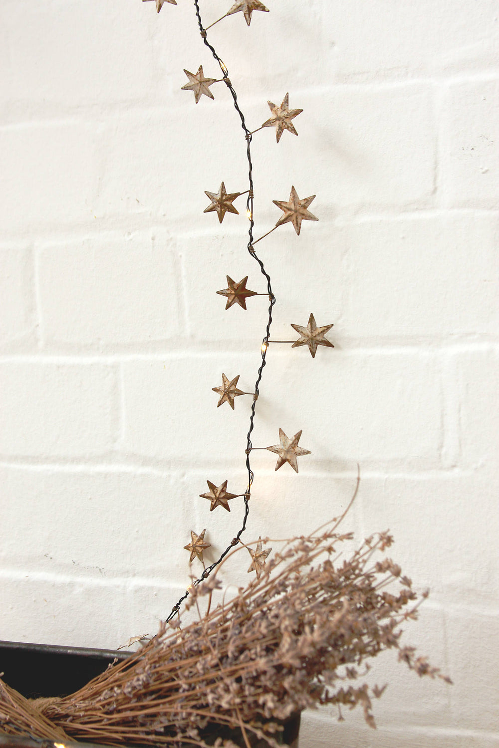 Antique Star Light String Antique White