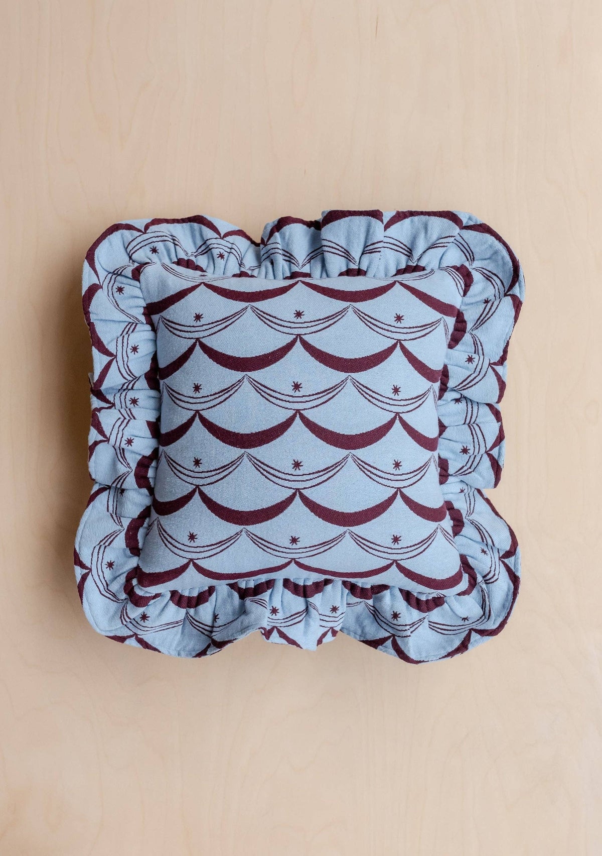 Cotton Cushion Cover in Blue Circus