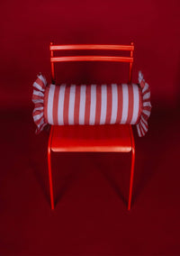 Cotton Cushion Cover in Lilac Stripe