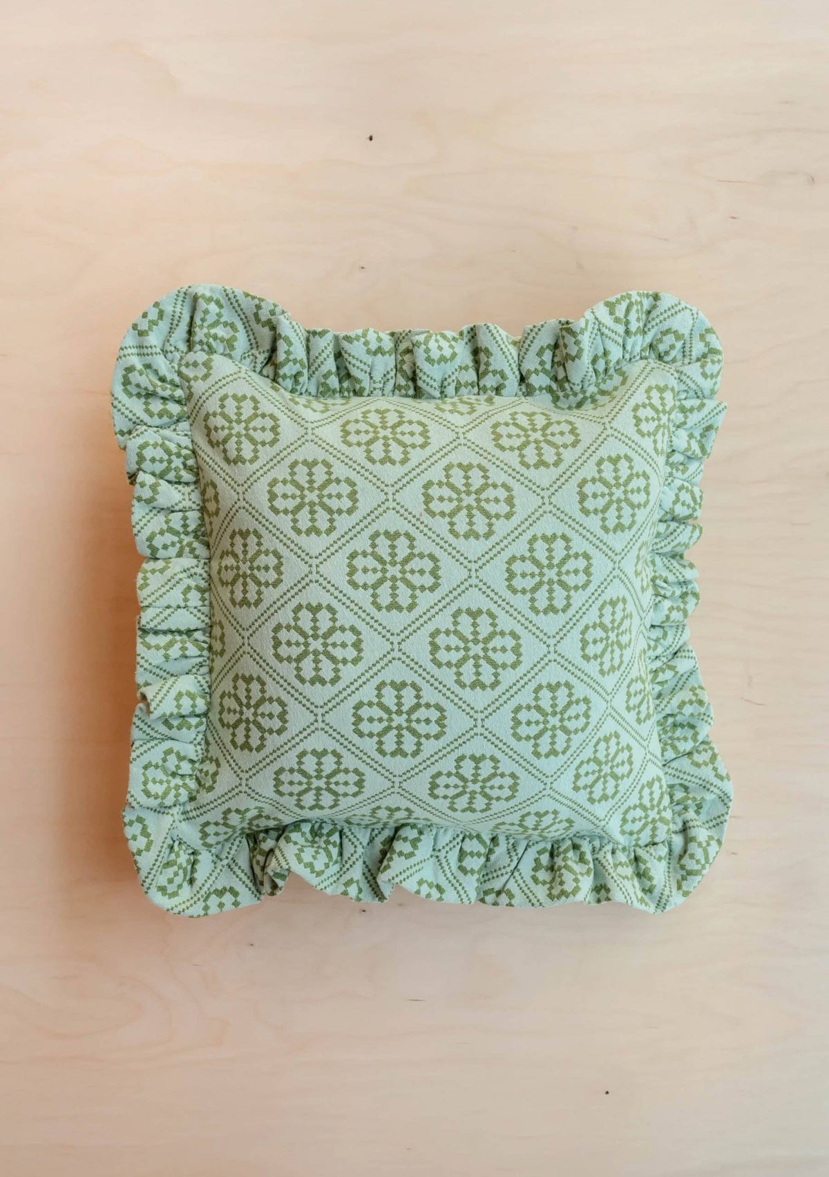 Cotton Cushion Cover in Blue Floral