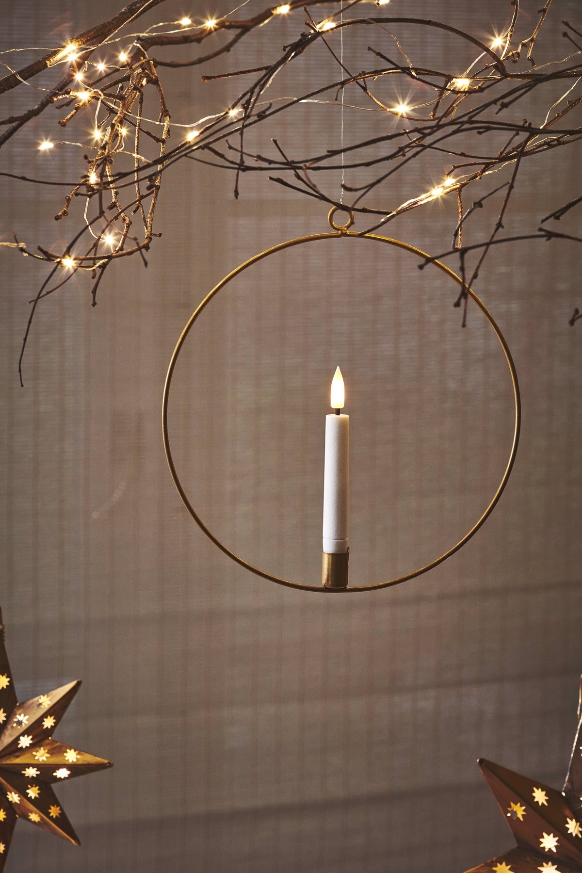 Small Candle Ring Gold 12cm
