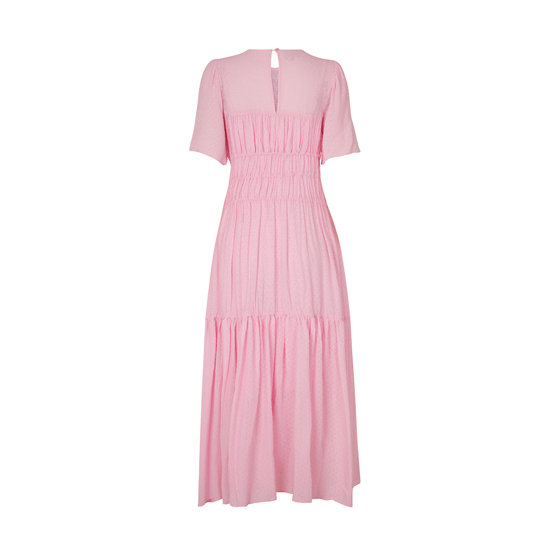 Baum und Pferdgarten UK Stockist Anissa Dress reverse view shown available to buy in Parfait Pink