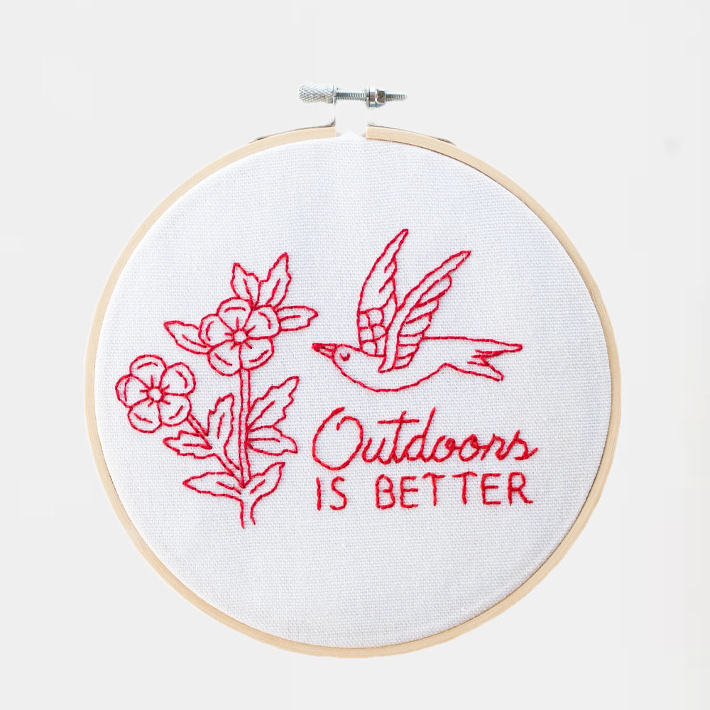 Outdoors is Better Embroidery Kit