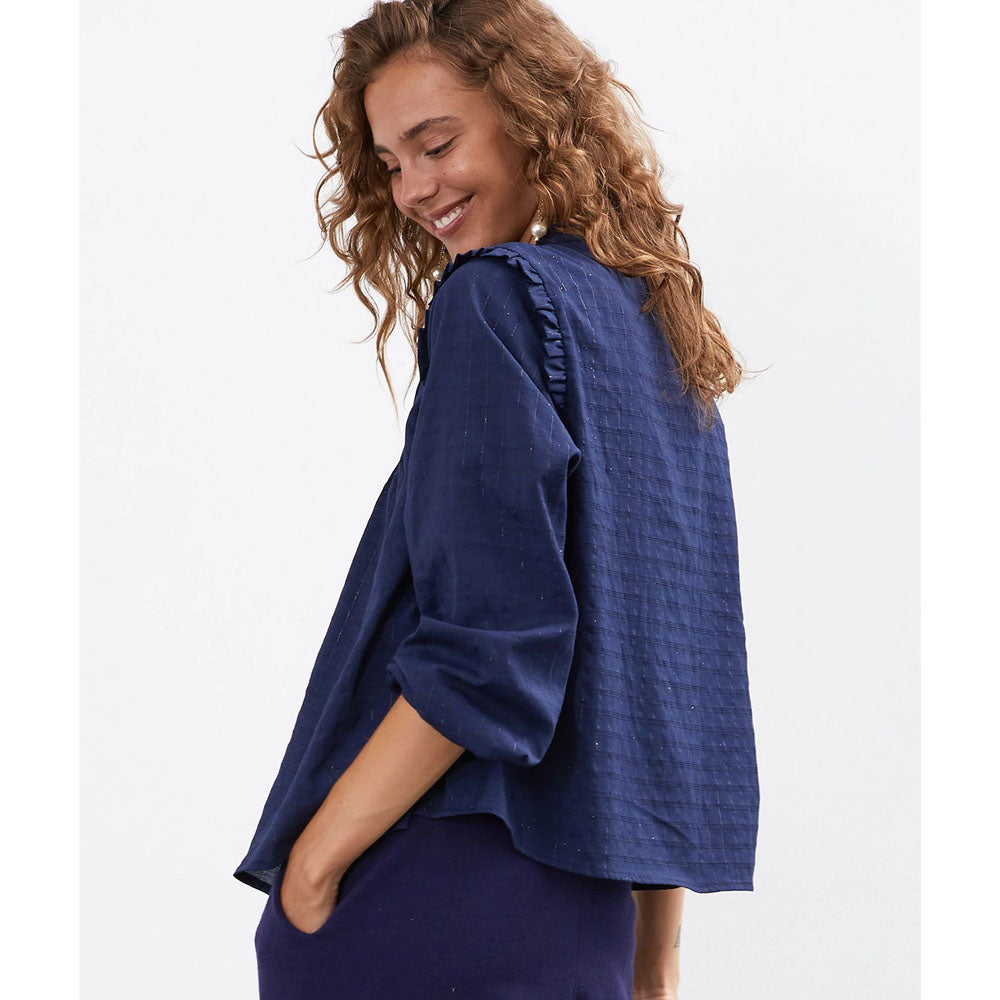Lollys Laundry Dawn Shirt Dark Blue UK – Stripes Fashion