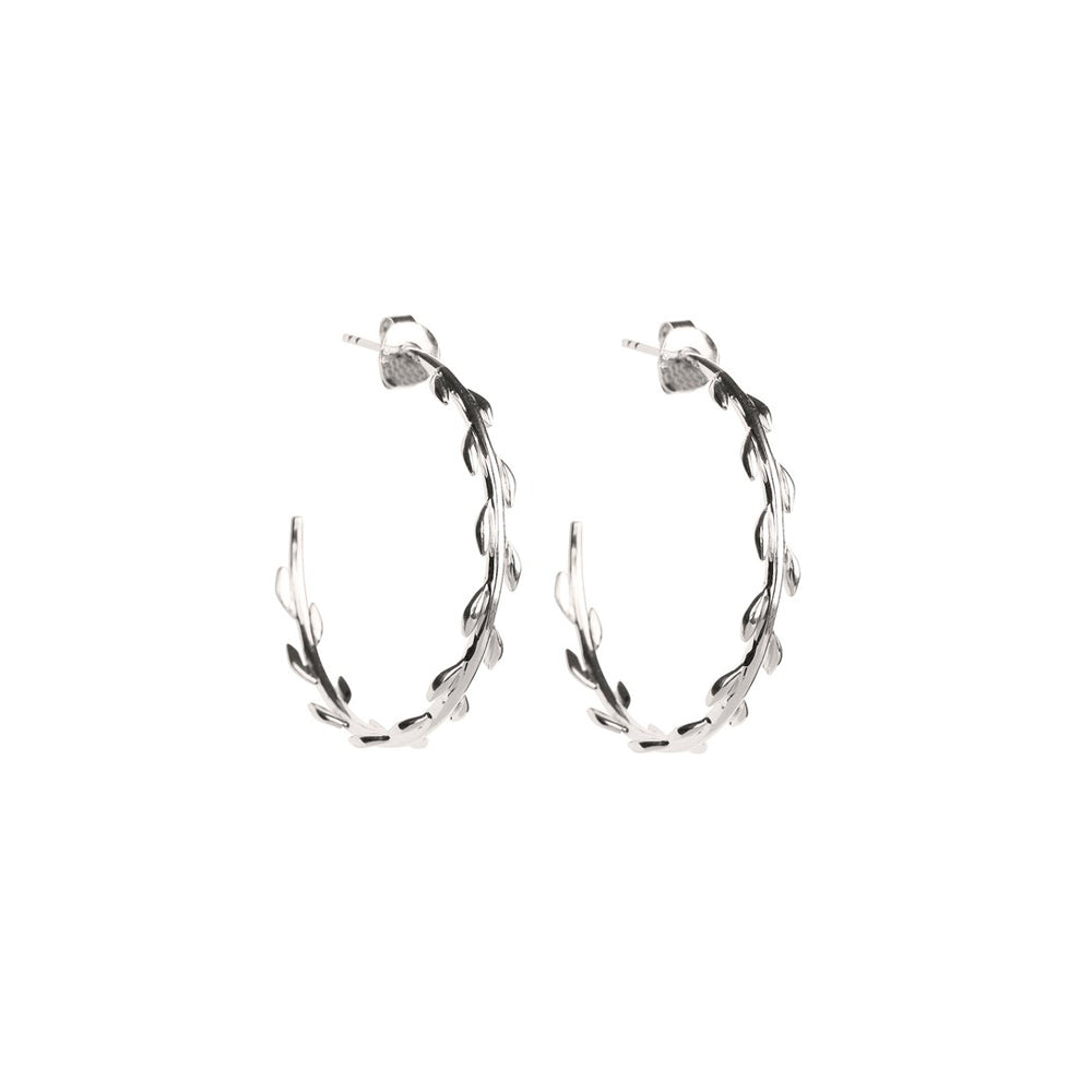 Cleopatra Hoops Silver