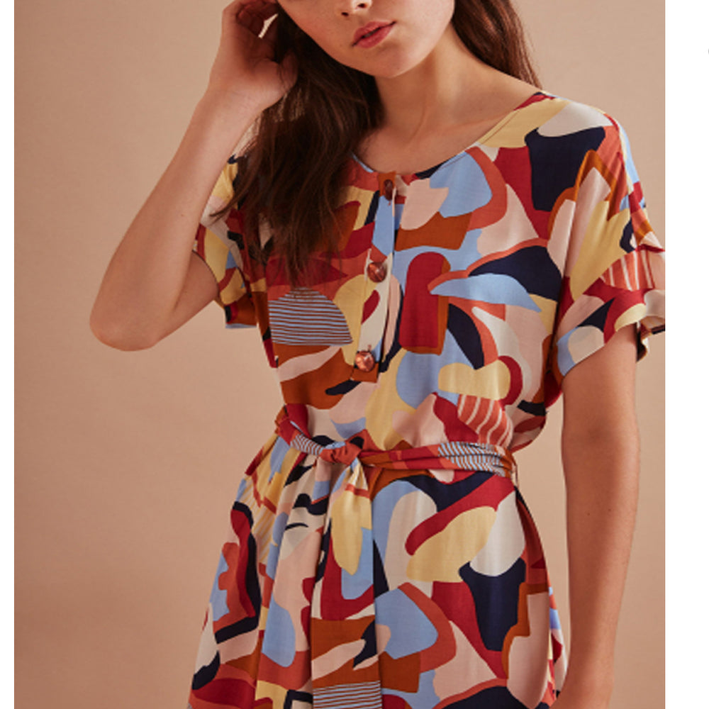 Tanao Dress Multicolour Des Petits Hauts, - Stripes Fashion and Beauty