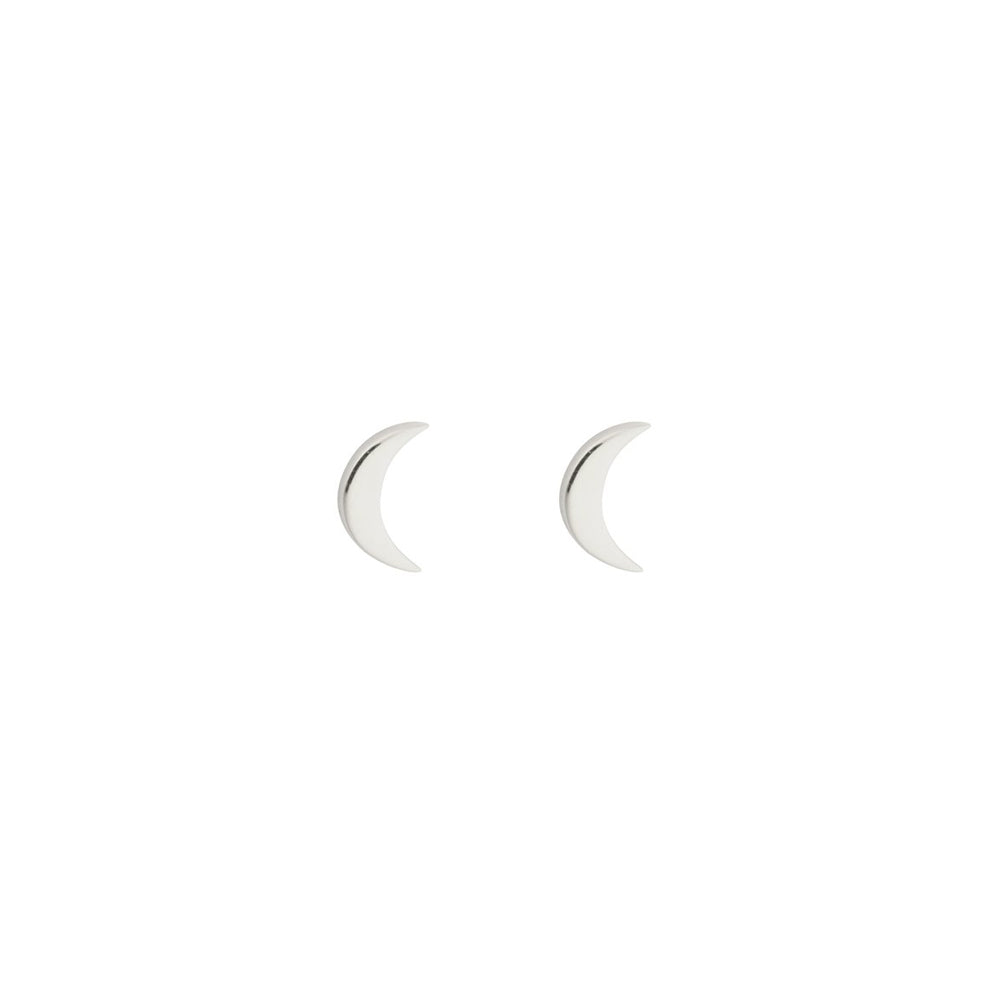 Sparkle Earrings Moon Silver