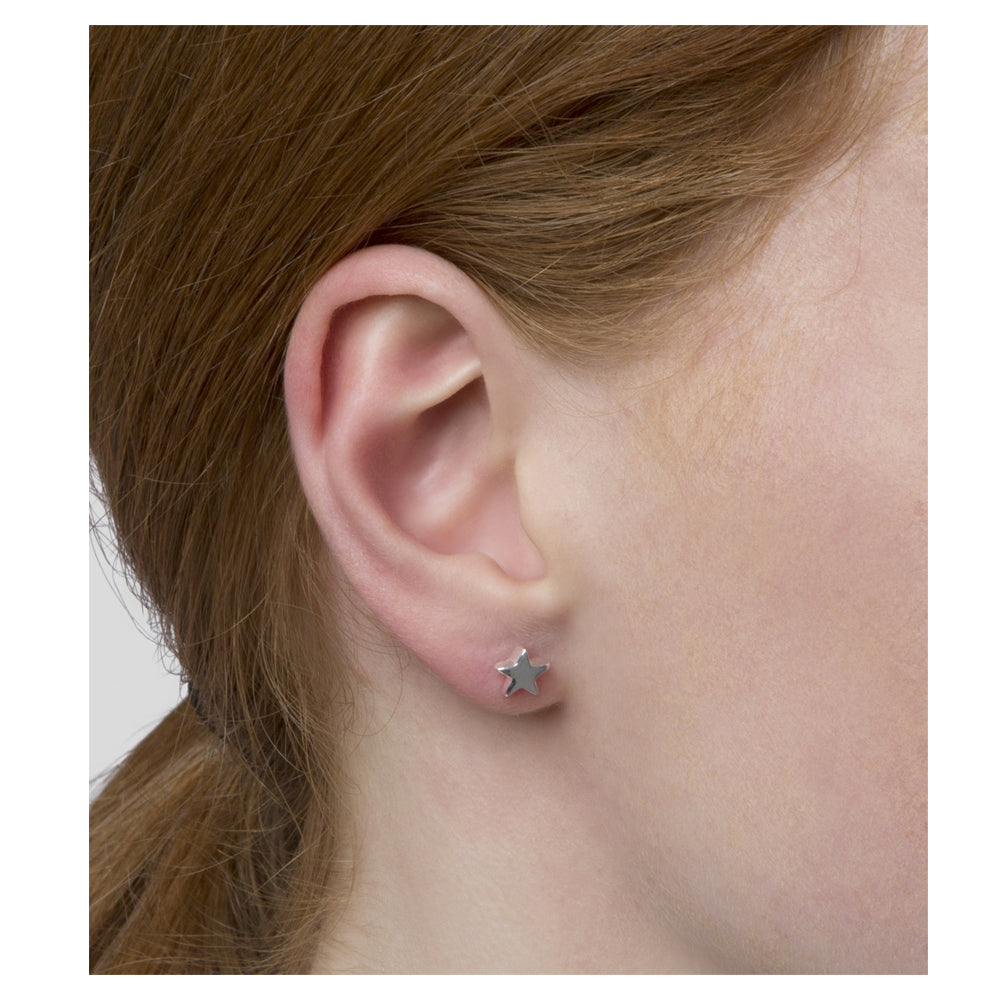 Small Star Earrings Silver